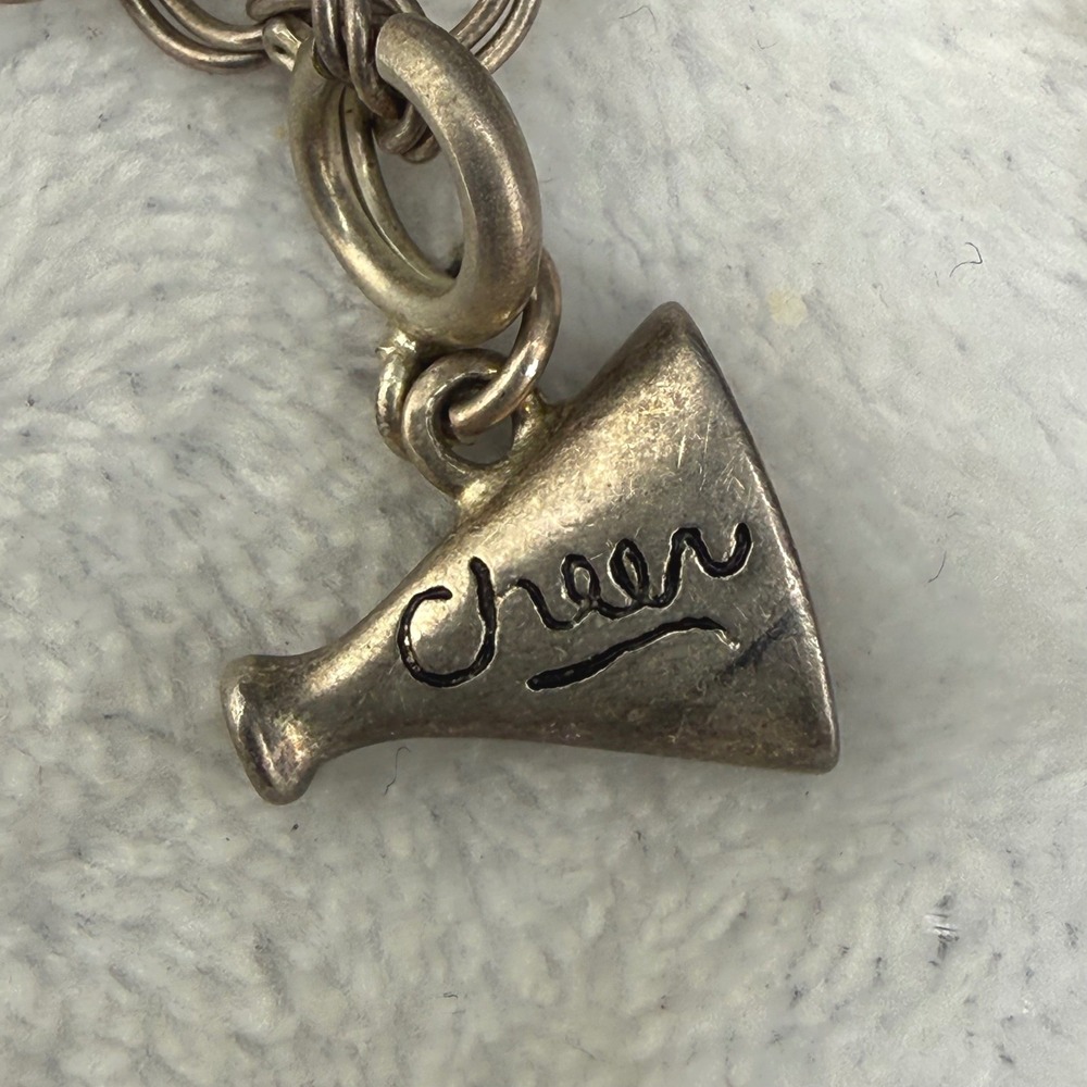 Vintage Charm Bracelet Sports Dolphin Cheer Soccer  7"